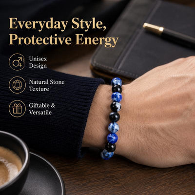 Blue Fire Agate Protection Bracelet
