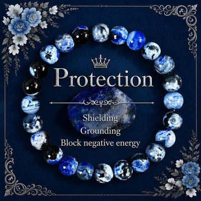 Blue Fire Agate Protection Bracelet