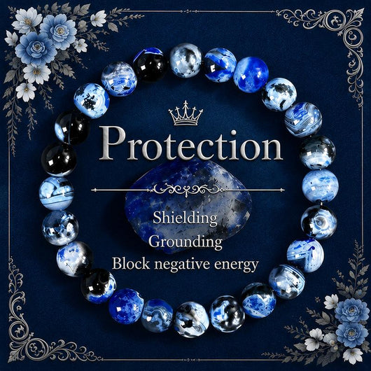 Blue Fire Agate Protection Bracelet