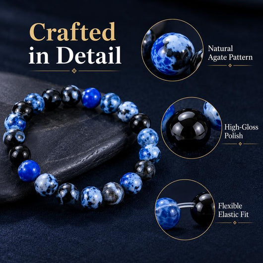Blue Fire Agate Protection Bracelet